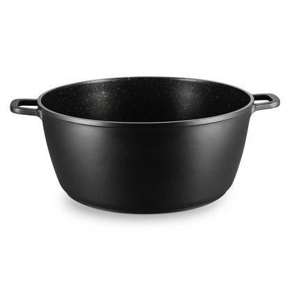 Kochtopf Omega Aluminium 2-tlg. mit Deckel schwarz 6,0 L – Ø28 x 12,5 cm