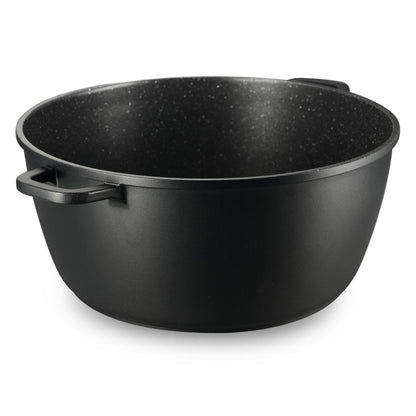 Kochtopf Omega Aluminium 2-tlg. mit Deckel schwarz 6,0 L – Ø28 x 12,5 cm