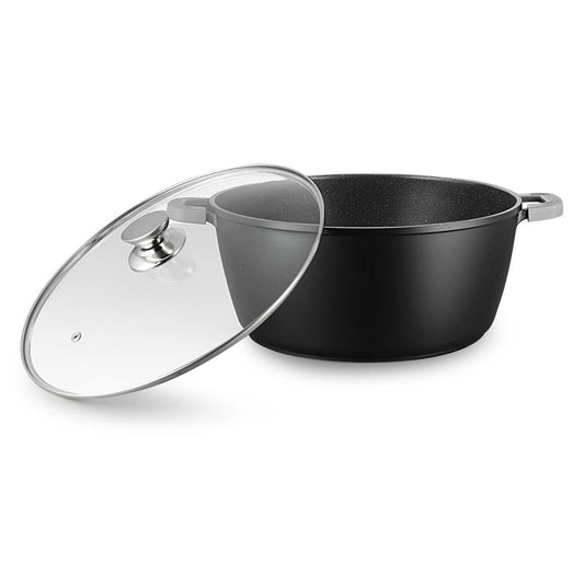 Kochtopf Omega Aluminium 2-tlg. mit Deckel schwarz 25L - Ø44X19 CM
