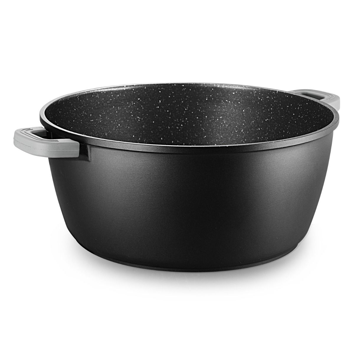 Kochtopf Omega Aluminium 2-tlg. mit Deckel schwarz 6,0 L – Ø28 x 12,5 cm