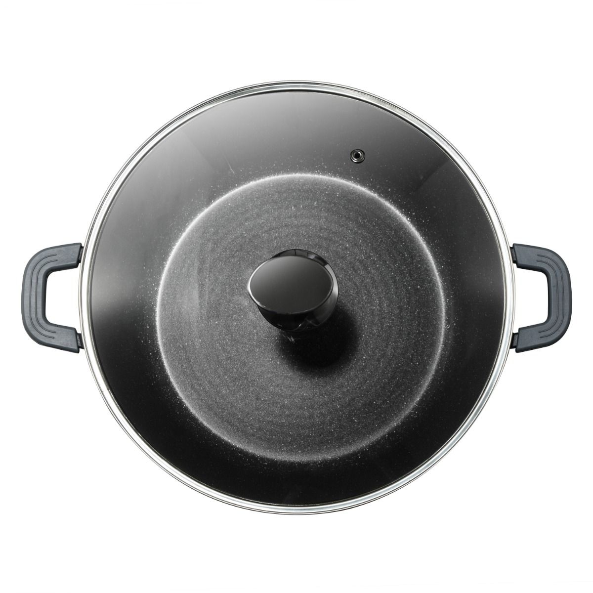 Kochtopf Omega Aluminium 2-tlg. mit Deckel schwarz 6,0 L – Ø28 x 12,5 cm