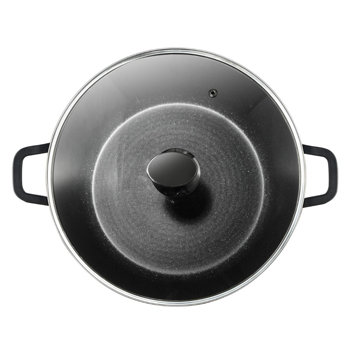 Kochtopf Omega Aluminium 2-tlg. mit Deckel schwarz 6,0 L – Ø28 x 12,5 cm