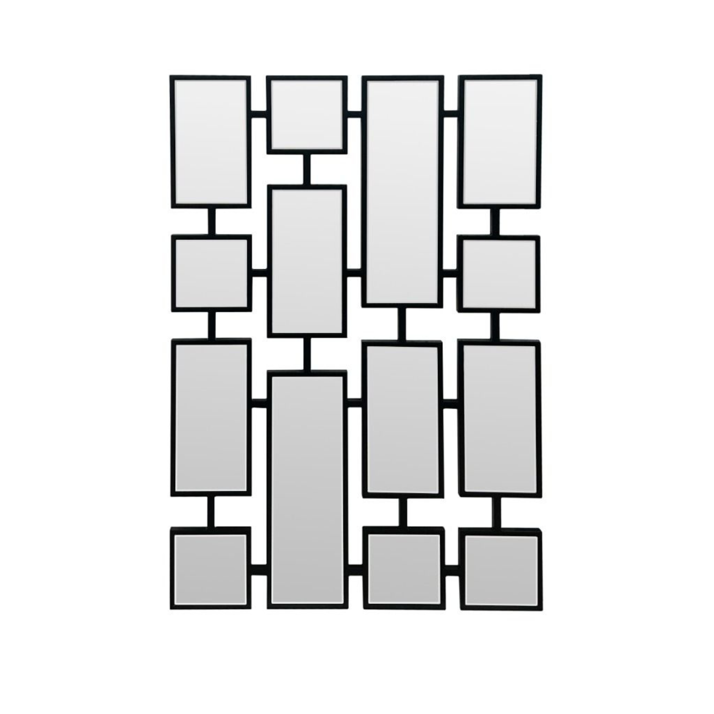 Dekorative Wandspiegel Metallrahmen  in Schwarz / Gold 120x80 cm