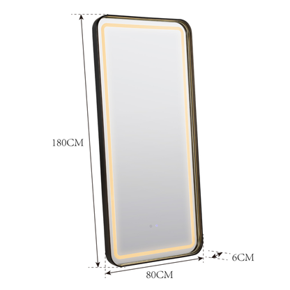 Moderne Ganzkörperspiegel mit Bluetooth und LED Beleuchtung 180 x 80 cm