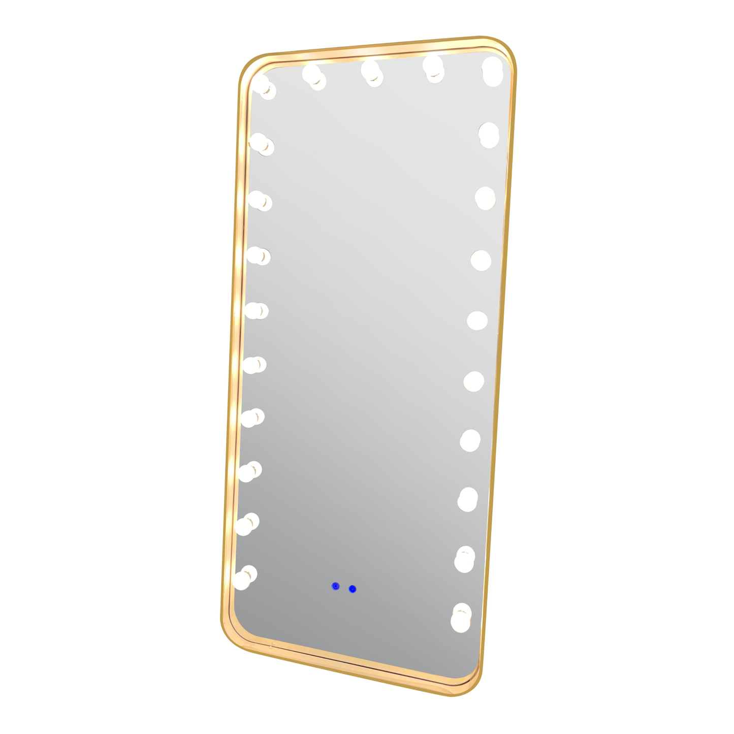 Moderne Ganzkörperspiegel/Standspiegel mit Bluetooth und LED Beleuchtung Gold 180 x 80 cm