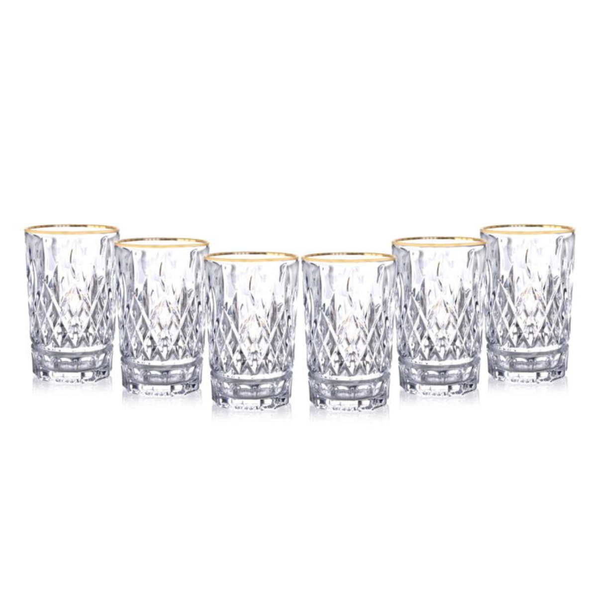 Bricard Gläser-Set Girona Trinkgläser Whiskygläser 170 ml 6er-Set Gold
