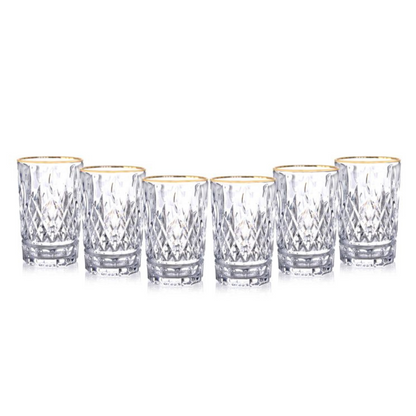 Bricard Gläser-Set Girona Trinkgläser Whiskygläser 170 ml 6er-Set Gold