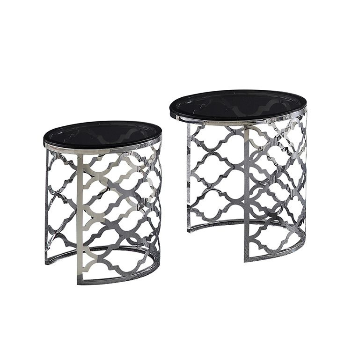 FORLI Beistelltisch grau 2-teilig Ø50X55CM