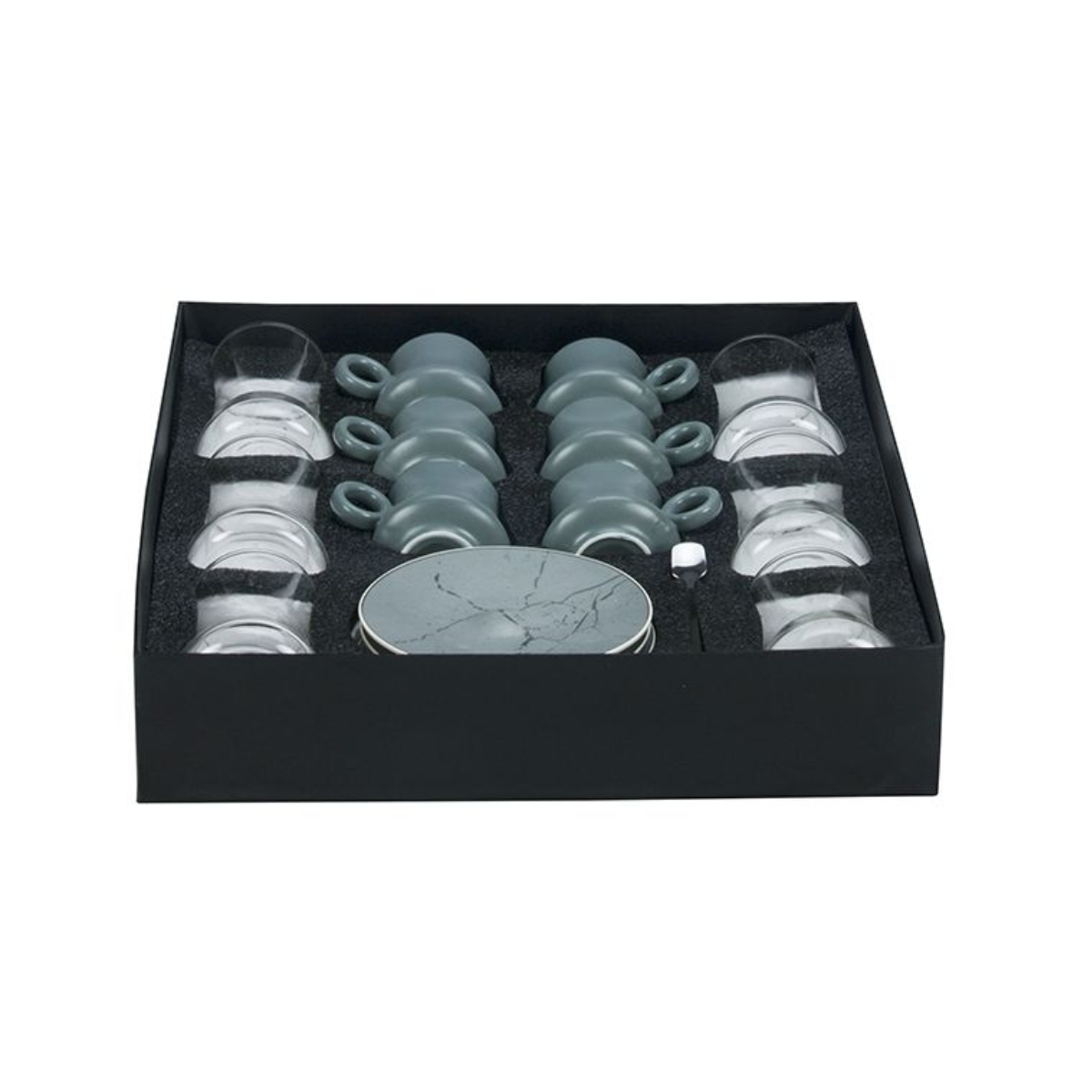 Bricard Tee-Espresso Set 017 – 24-teilig grau-silber