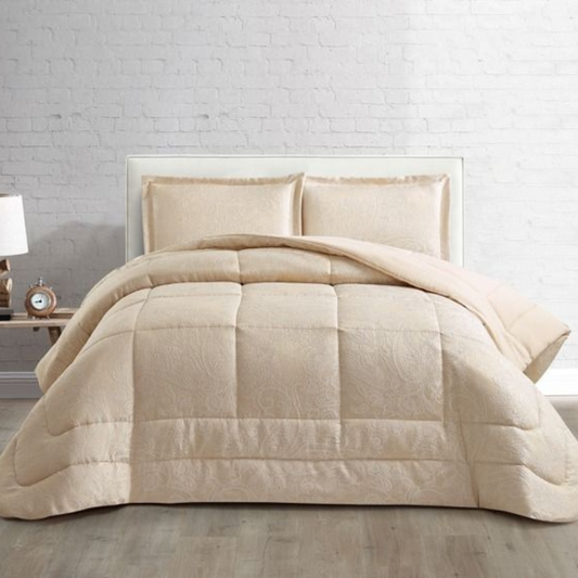 Tagesdecke Set Hande mit edlem Jacquard Design Überwurf Decke 3-Teilig 240 x 250 cm , atmungsaktiv 2-Personen