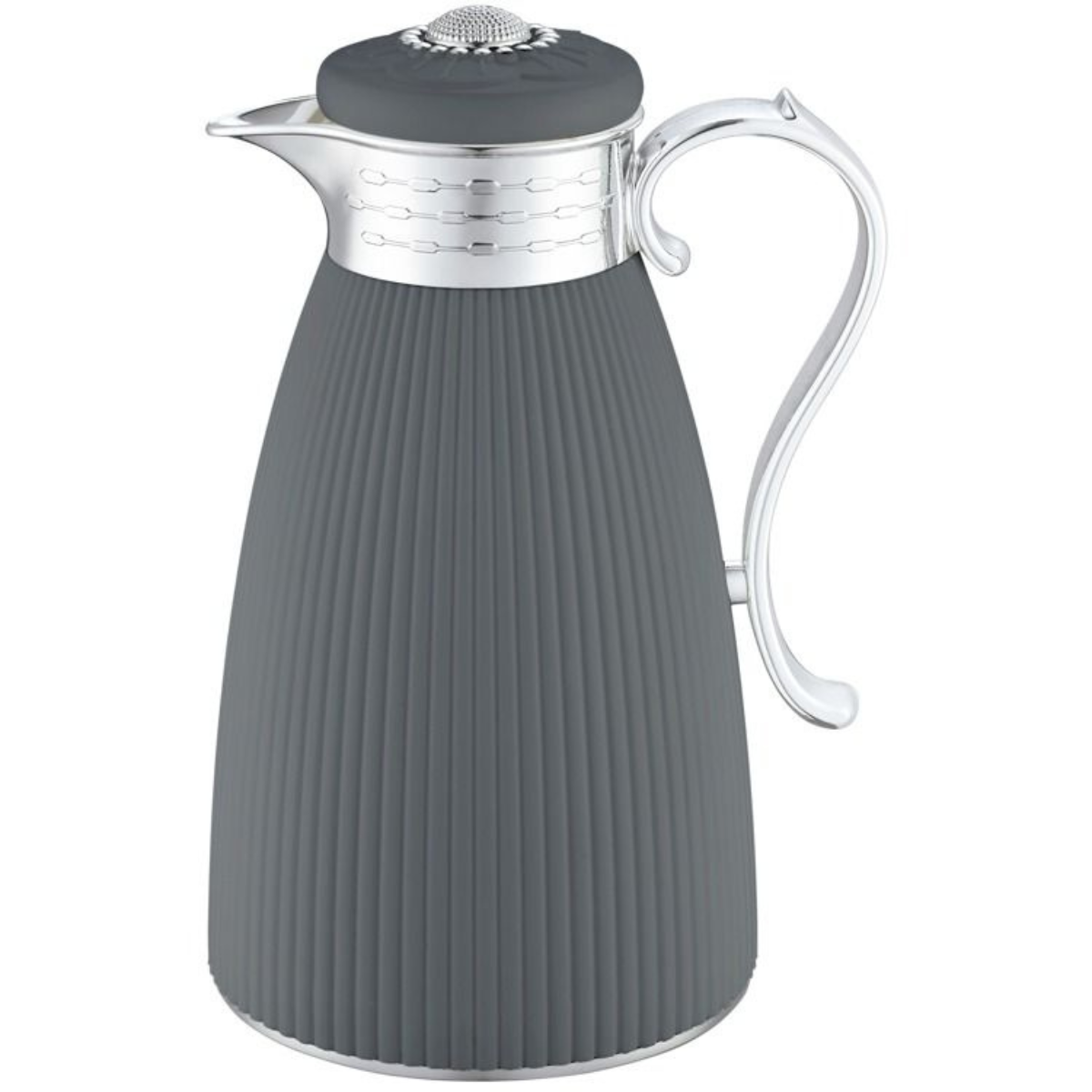 Thermosflasche HELENA  1,0 L Dunkelgrau - Silber