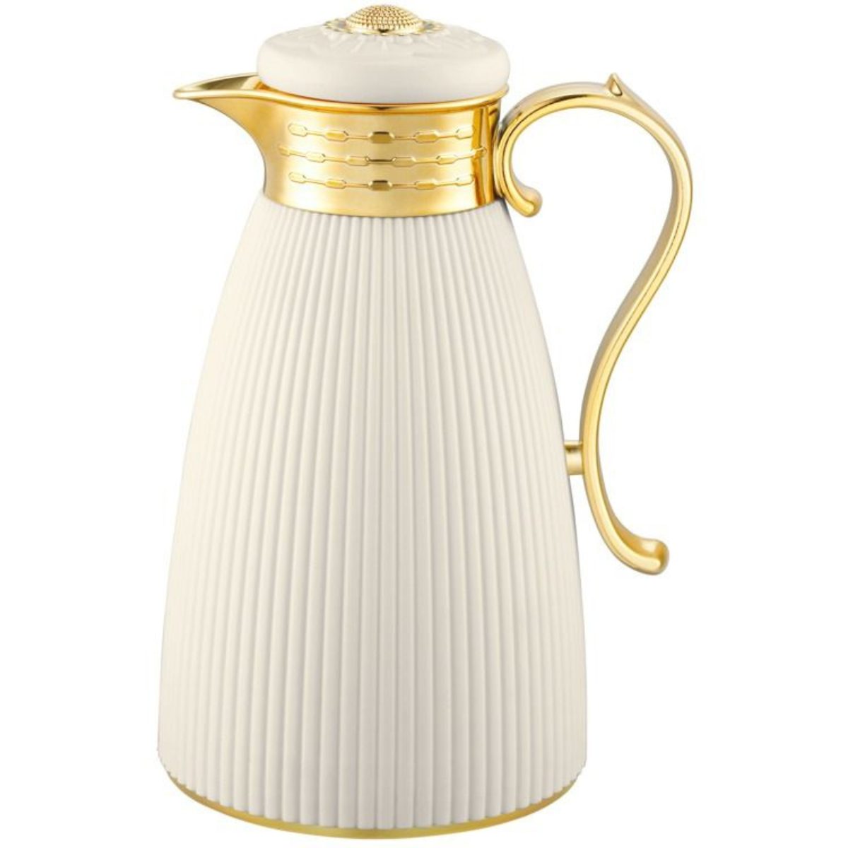 Thermosflasche HELENA  1,0 L Beige-Gold
