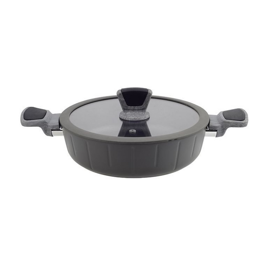 Kochtopft Bradar 24 cm Induktion antihaft schwarz