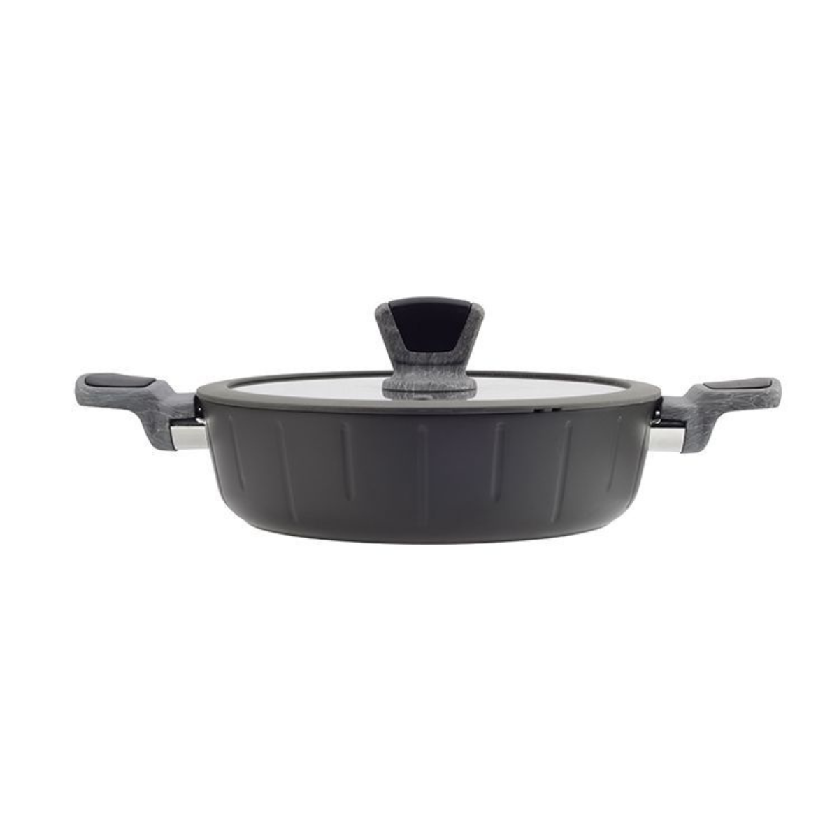 Kochtopft Bradar 24 cm Induktion antihaft schwarz