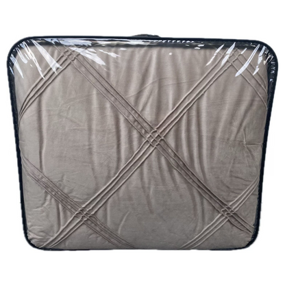 Tagesdecke Set Lara Überwurf Decke 3-Teilig 240 x 250 cm , atmungsaktiv 2-Personen Braun