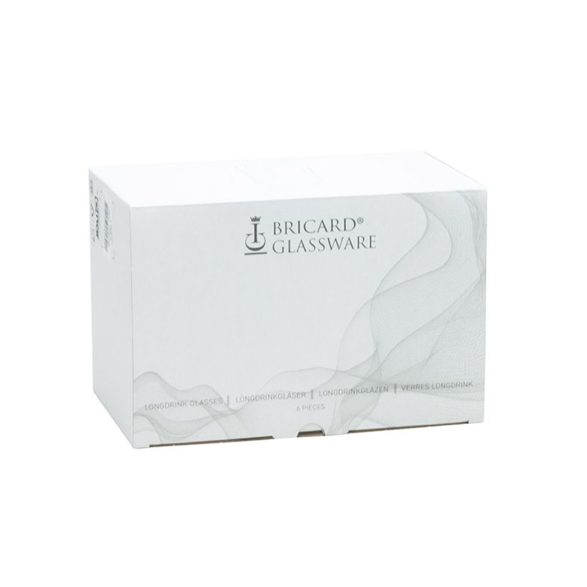 Bricard Gläser-Set Lines Trinkgläser Softdrinkgläser 350 ml 6er-Set Weiss - Gold