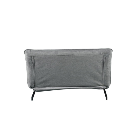 Sofa mit Schlaffunktion in Hochwertige graue Stoff inkl, 2 Rückenkissen 133 × 85 × 83–45H cm