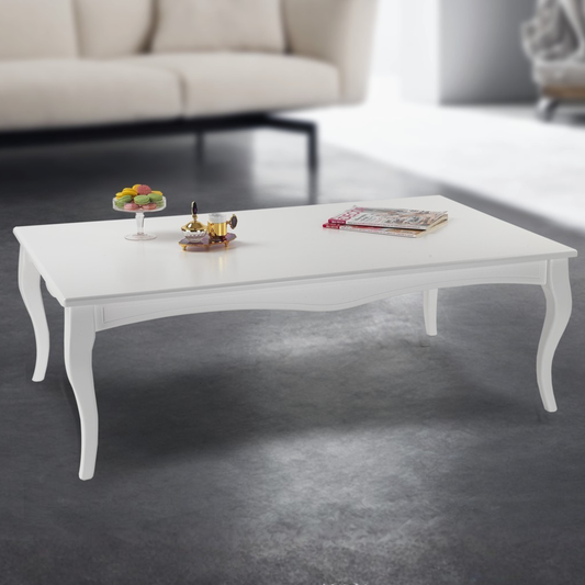 Couchtisch LUKENS in edlem Barockstil MDF Hochglanz 80/130/160/180 cm