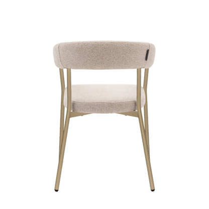 Esszimmerstuhl NARDO Eleganter Armlehnstuhl in Creme-Beige