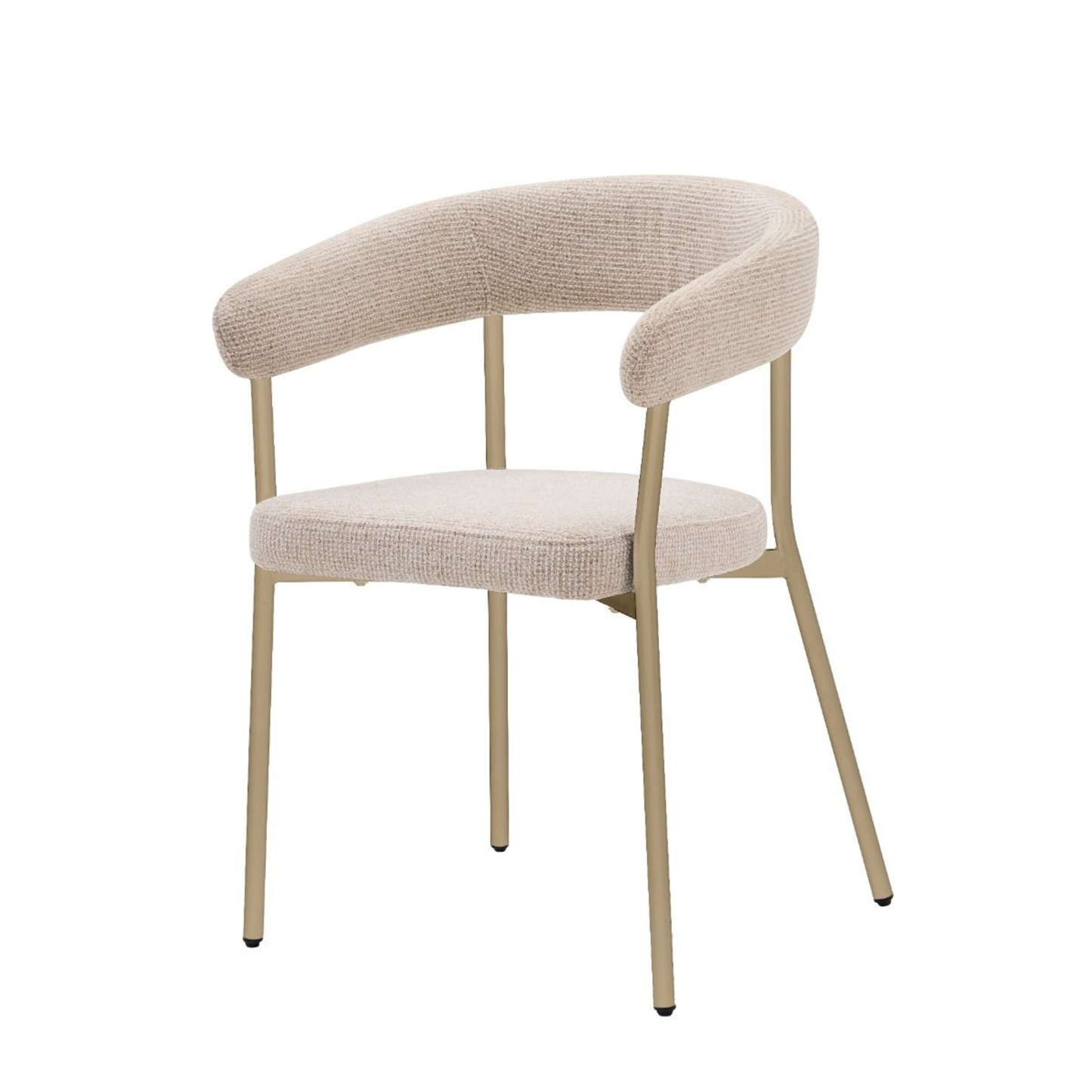 Esszimmerstuhl NARDO Eleganter Armlehnstuhl in Creme-Beige