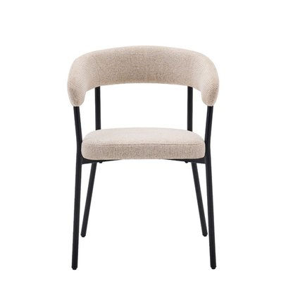 Esszimmerstuhl NARDO Eleganter Armlehnstuhl in Beige-Schwarz