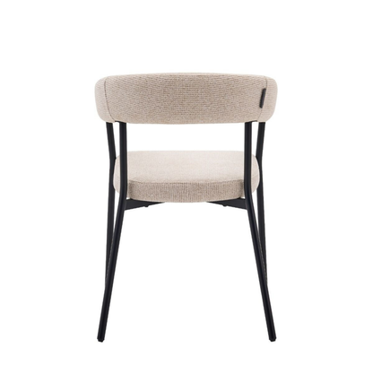 Esszimmerstuhl NARDO Eleganter Armlehnstuhl in Beige-Schwarz