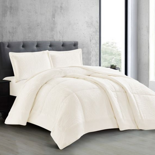 Tagesdecke Set Nazli Überwurf Decke 3-Teilig 260 x 240 cm , atmungsaktiv 2-Personen Weiss