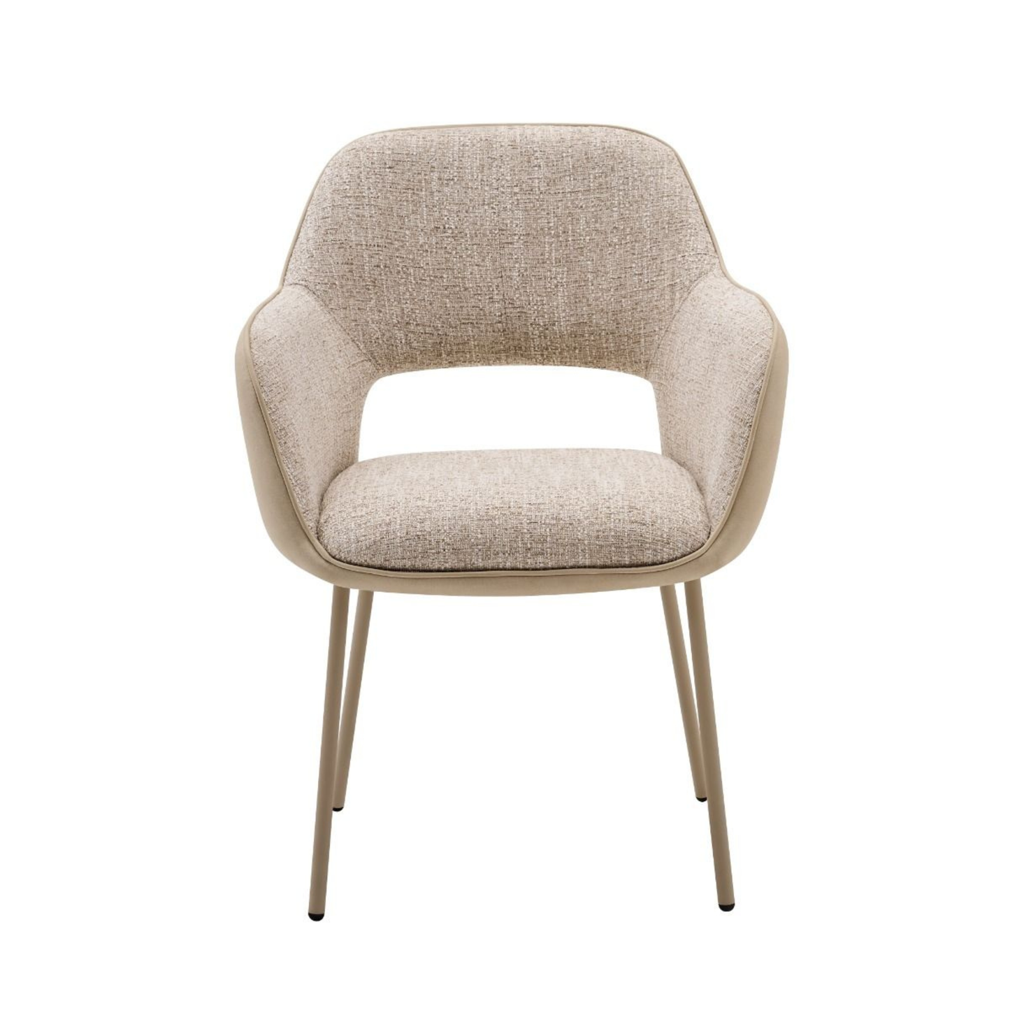 Esszimmerstuhl PISA Moderner Polsterstuhl in Beige mit Tone-in-Tone Gestell