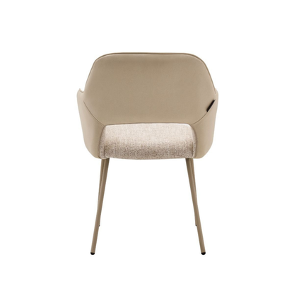 Esszimmerstuhl PISA Moderner Polsterstuhl in Beige mit Tone-in-Tone Gestell