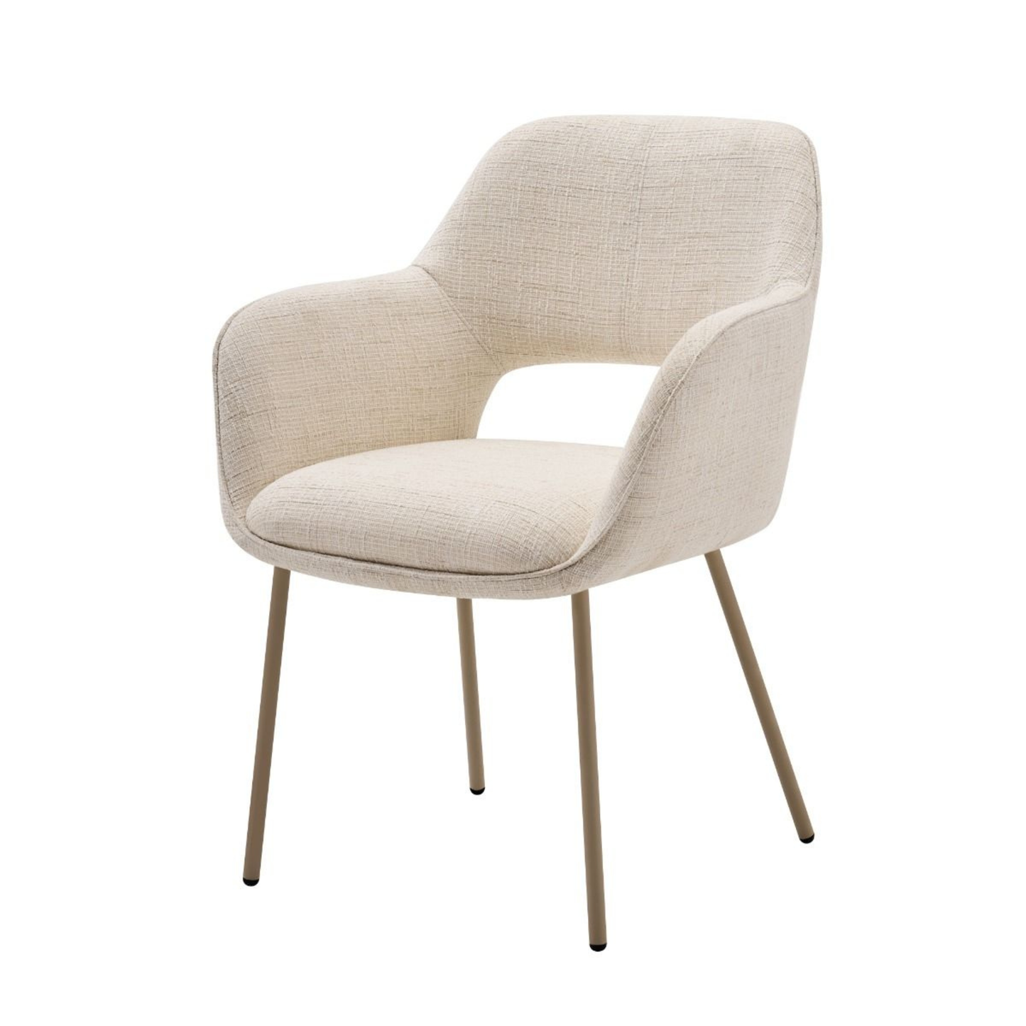 Esszimmerstuhl PISA Moderner Polsterstuhl in Creme mit Tone-in-Tone Gestell