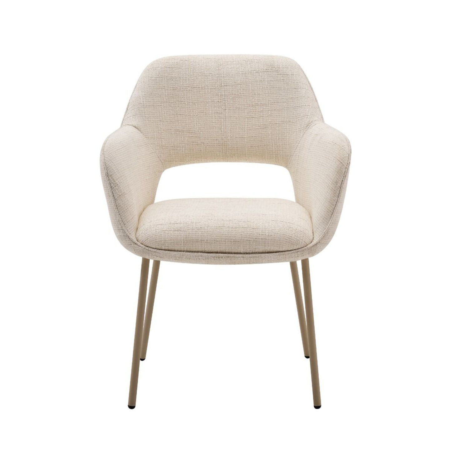 Esszimmerstuhl PISA Moderner Polsterstuhl in Creme mit Tone-in-Tone Gestell