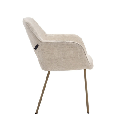 Esszimmerstuhl PISA Moderner Polsterstuhl in Creme mit Tone-in-Tone Gestell