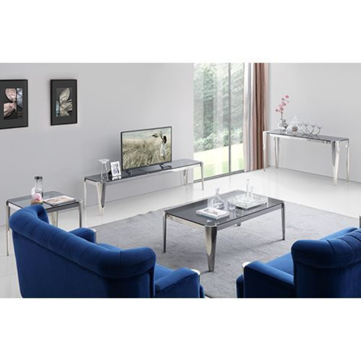 PRATO Beistelltisch – Eleganz in Spiegelgrau 60X60X60 CM