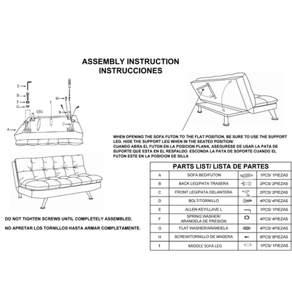 Puffy Deluxe Sofa mit Schlaffunktion 2 in 1 Design Weiss