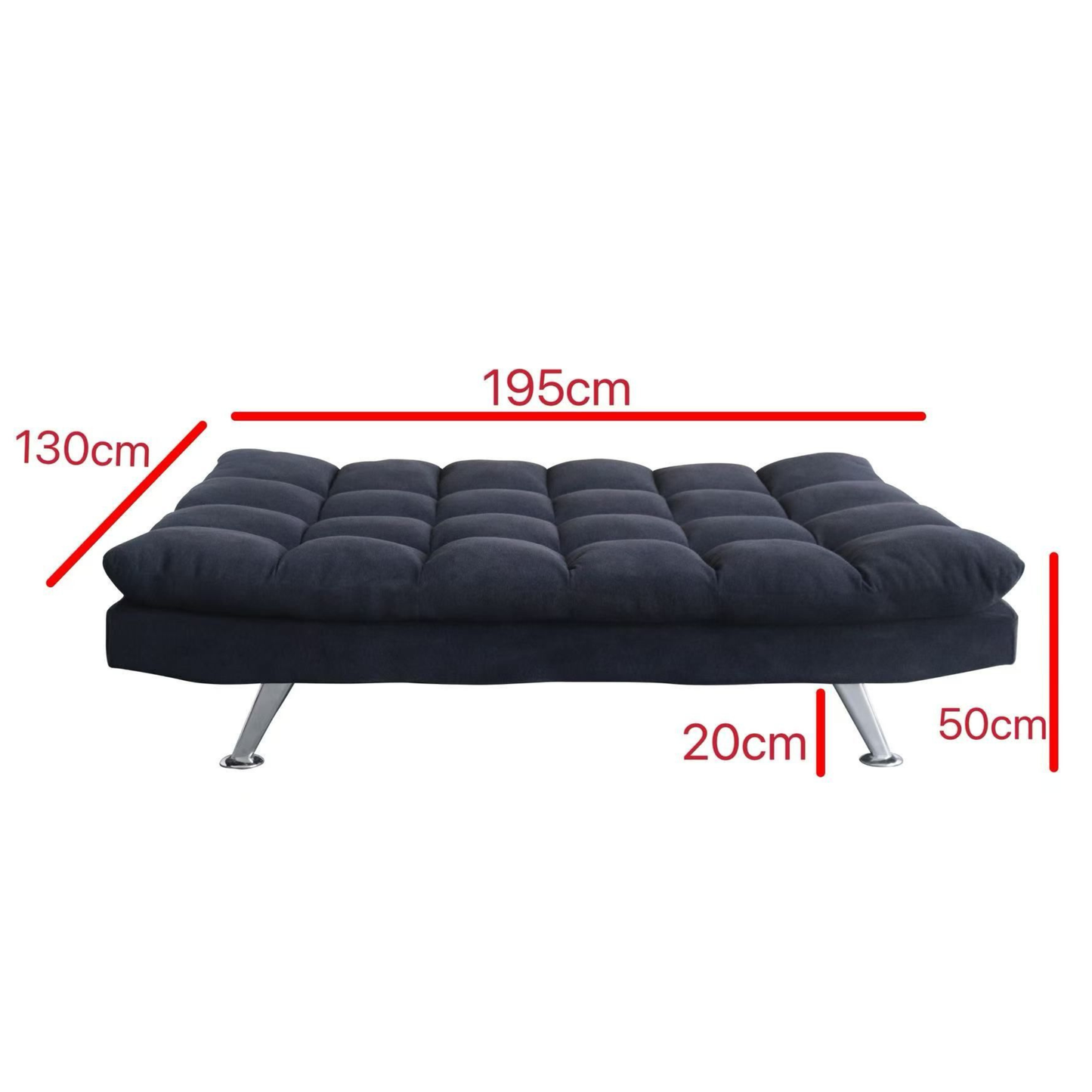 Puffy Deluxe Sofa mit Schlaffunktion 2 in 1 Design Anthratzit
