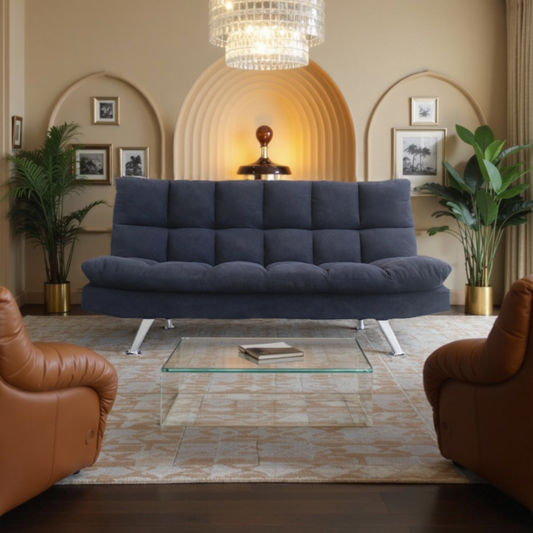 Puffy Deluxe Sofa mit Schlaffunktion 2 in 1 Design Anthratzit