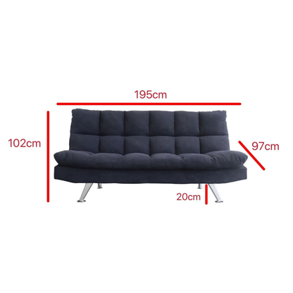 Puffy Deluxe Sofa mit Schlaffunktion 2 in 1 Design Anthratzit