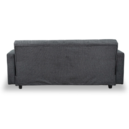 Sofa mit Schlaffunktion in Hochwertige graue Stoff inkl, 2 Rückenkissen