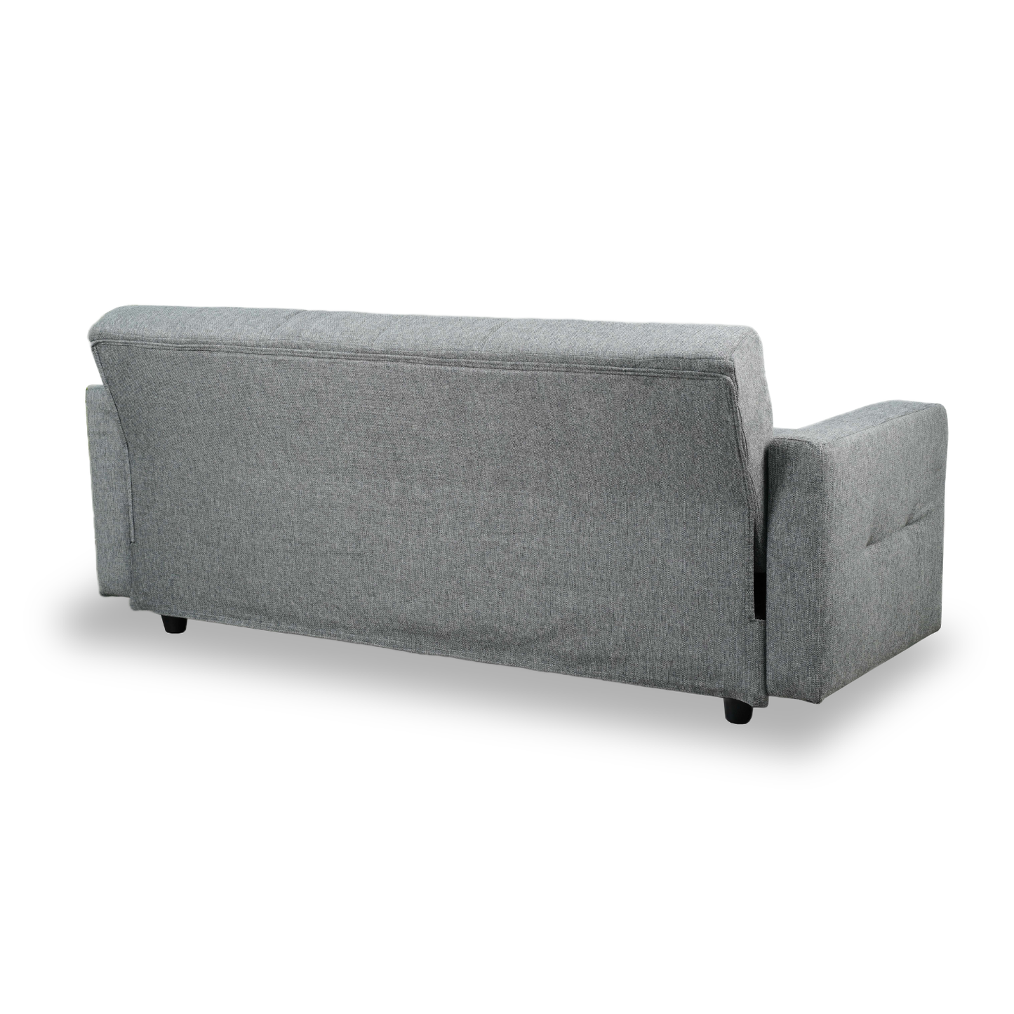 Sofa mit Schlaffunktion in Hochwertige graue Stoff inkl, 2 Rückenkissen