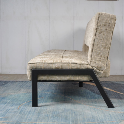 Sofa mit Schlaffunktion Modernes Design 2 in 1 Funktion Beige 195x79x85 cm Metallgestell 2er Sitz