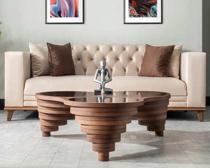 Natürlicher Life Wallnuss Couchtisch 109x109x39 cm