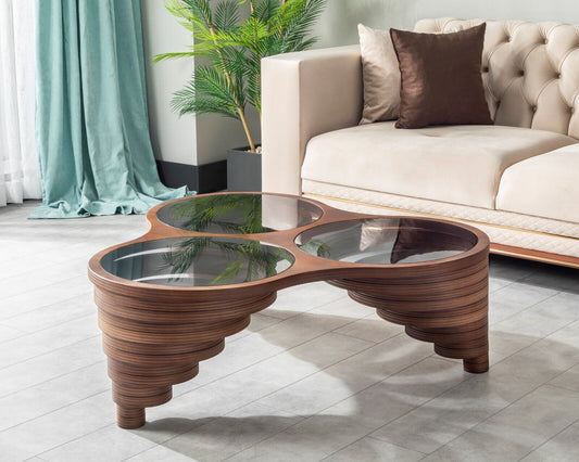 Natürlicher Life Wallnuss Couchtisch 109x109x39 cm