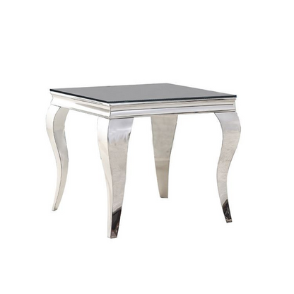 MILANO Beistelltisch Marmoroptik schwarz 60x60x55 cm