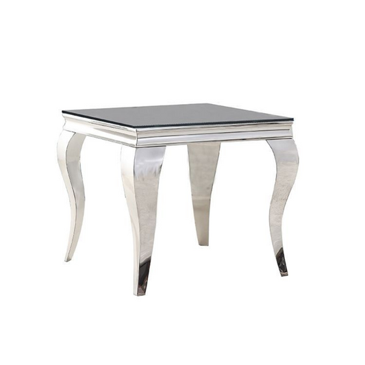 MILANO Beistelltisch Marmoroptik schwarz 60x60x55 cm