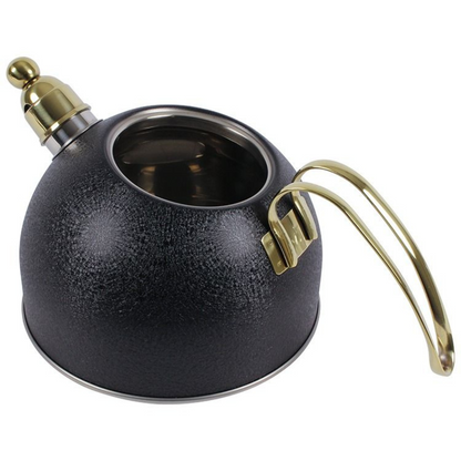 Teekanne  Djena Retro 2er Set Glaskanne 2,5 L Hitzebeständig Schwarz