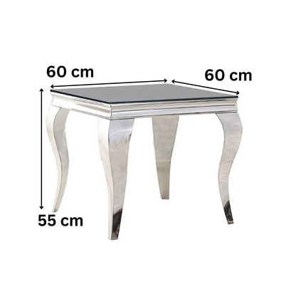 MILANO Beistelltisch Marmoroptik schwarz 60x60x55 cm