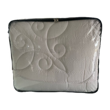 Tagesdecke Set Sena Überwurf Decke 3-Teilig 240X260 CM , atmungsaktiv 2-Personen Weiß