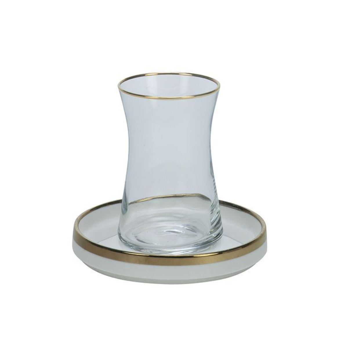 Bricard Sens Teeglas-Set mit Keramik-Untersetzern – 12-teilig gold