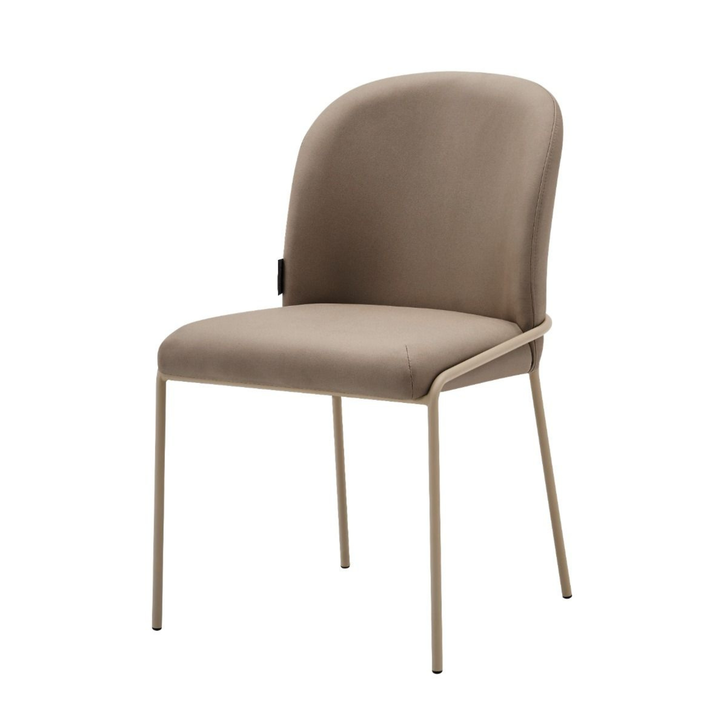 Esszimmerstuhl SALVE VELLUTO Eleganter Samtstuhl in Monochrom-Braun/Beige