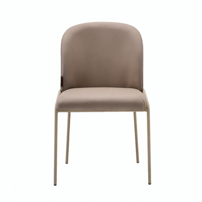 Esszimmerstuhl SALVE VELLUTO Eleganter Samtstuhl in Monochrom-Braun/Beige